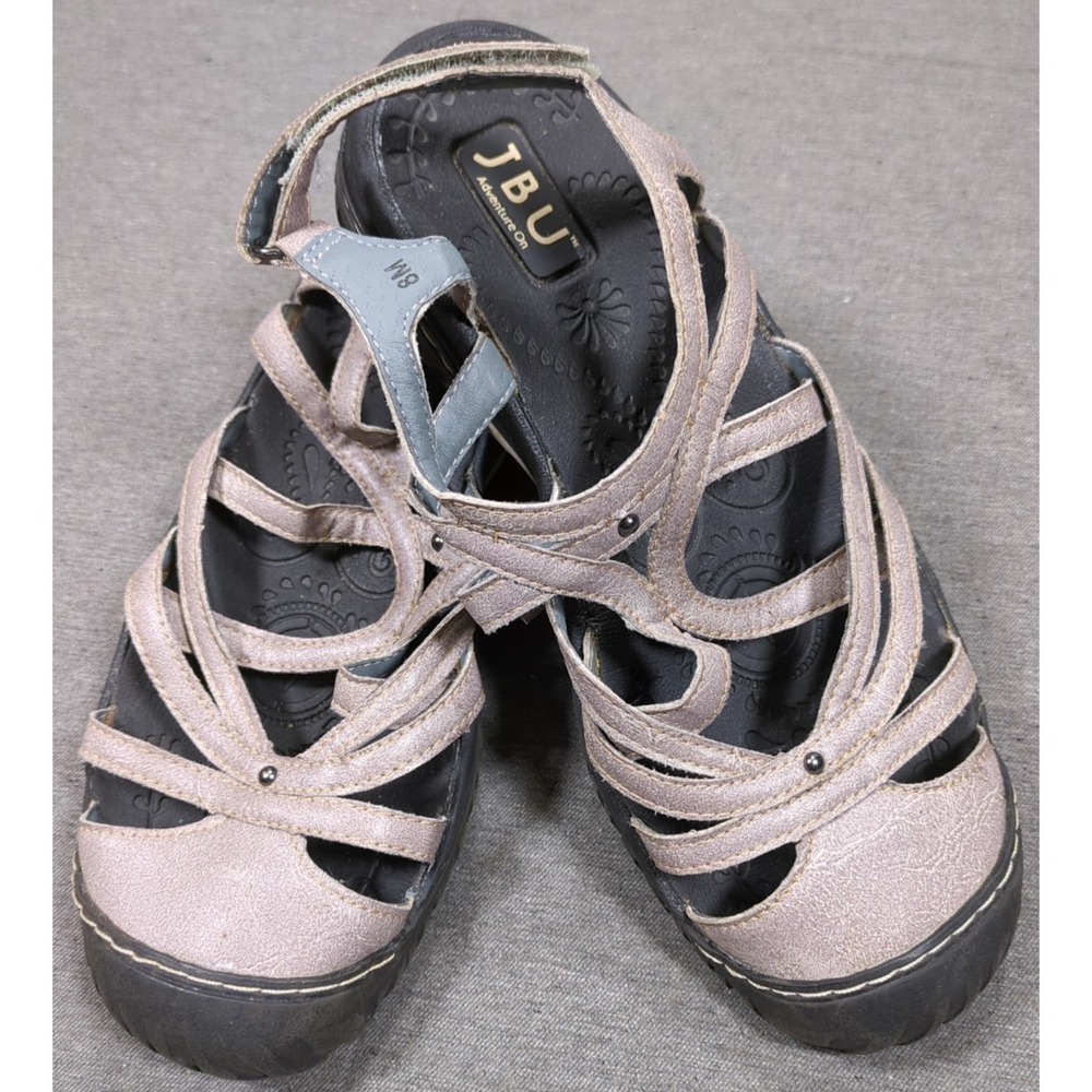 JBU by Jambu Mango Sandals All Terra Traction Hook &‎ Loop Strap Womens 8M Gray